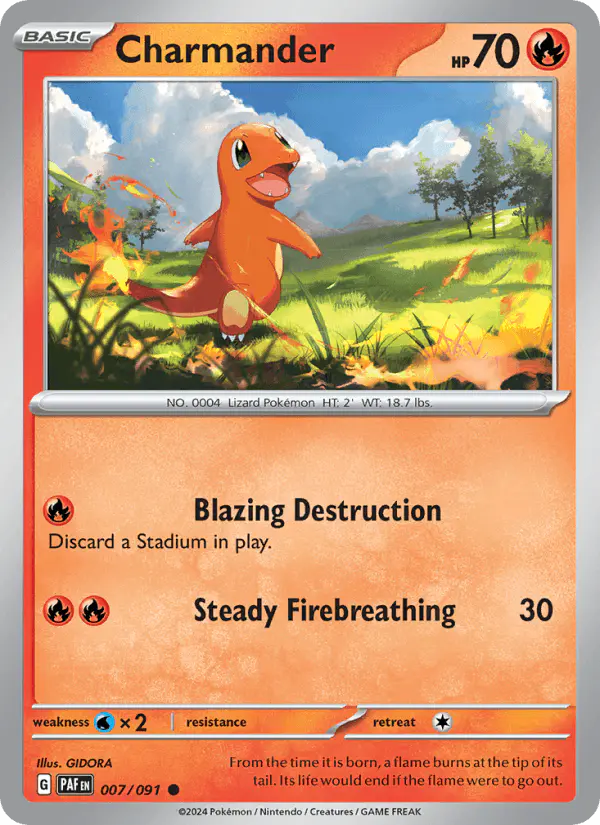 Carta Charmander 007/091 de Paldean Fates