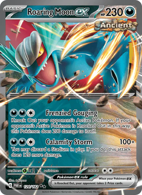 Carta Roaring Moon ex 124/182 de Paradox Rift