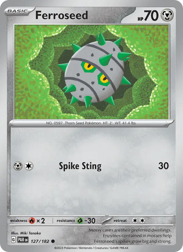 Carta Ferroseed 127/182 de Paradox Rift