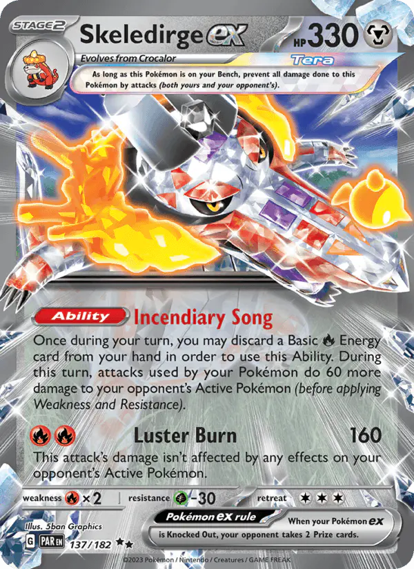 Carta Skeledirge ex 137/182 de Paradox Rift