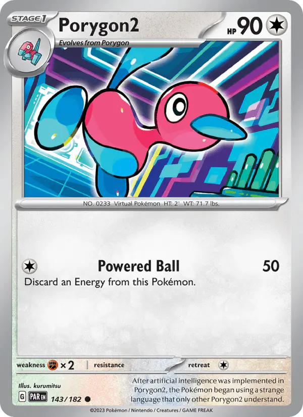 Carta Porygon2 143/182 de Paradox Rift