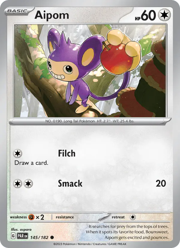 Carta Aipom 145/182 de Paradox Rift