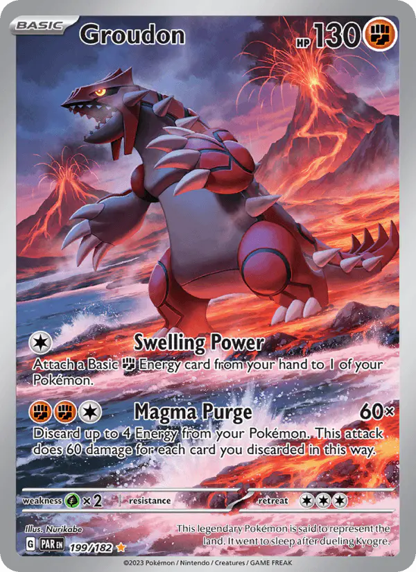 Carta Groudon 199/182 de Paradox Rift