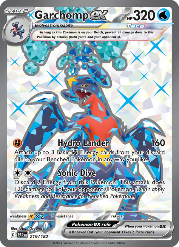 Carta Garchomp ex 219/182 de Paradox Rift