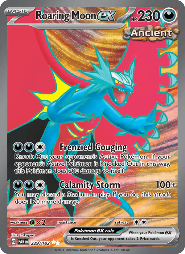 Carta Roaring Moon ex 229/182 de Paradox Rift
