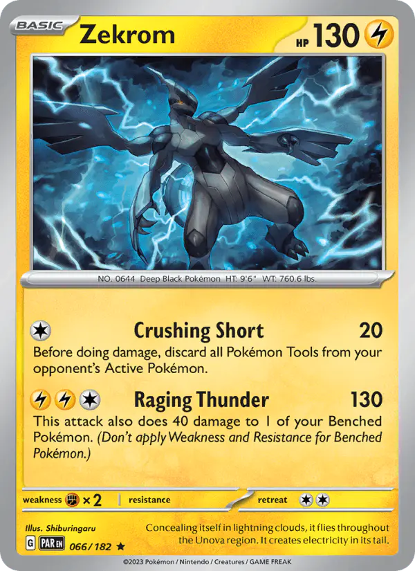 Carta Zekrom 066/182 de Paradox Rift