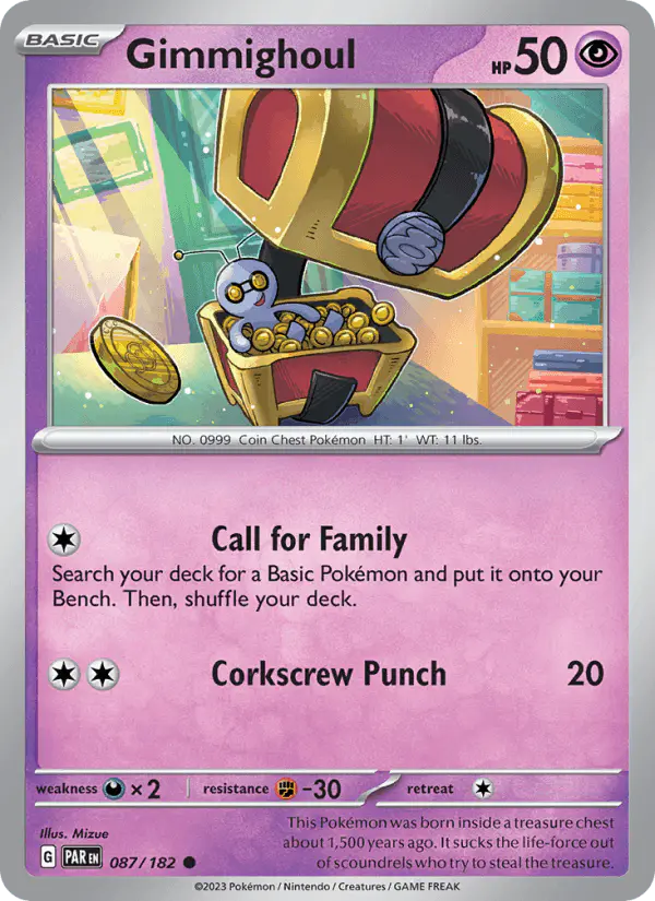 Carta Gimmighoul 087/182 de Paradox Rift