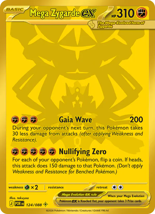 Carta Mega Zygarde ex 124/088 de Perfect Order