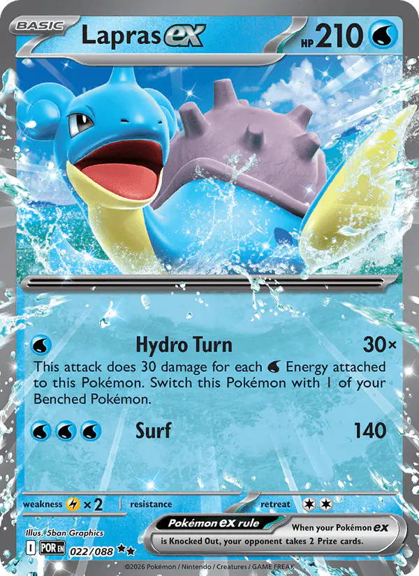 Carta Lapras ex 022/088 de Perfect Order