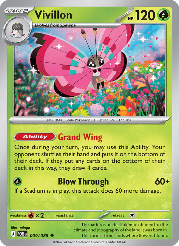 Carta Vivillon 009/088 de Perfect Order