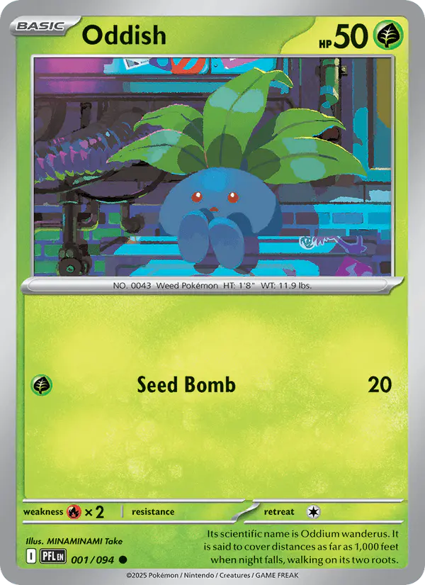 Carta Oddish 001/094 de Phantasmal Flames