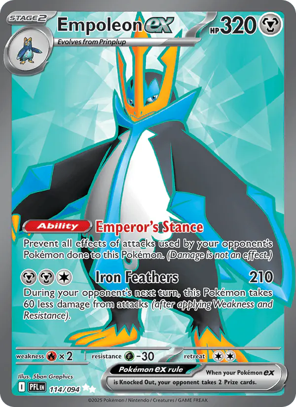 Carta Empoleon ex 114/094 de Phantasmal Flames