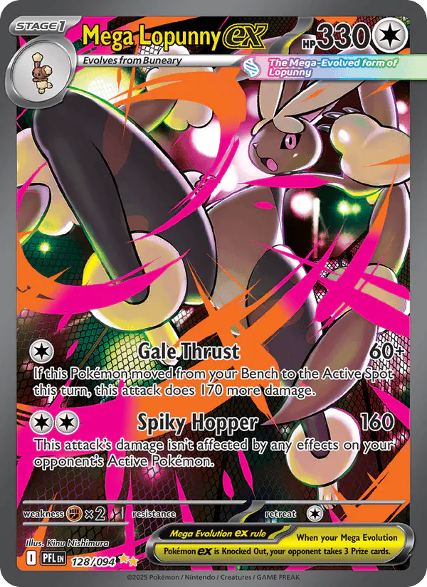 Carta Mega Lopunny ex 128/094 de Phantasmal Flames