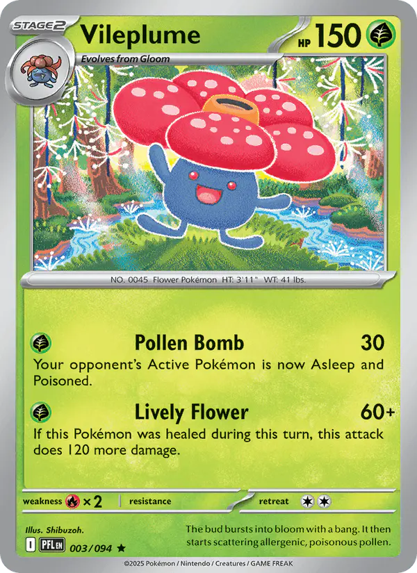 Carta Vileplume 003/094 de Phantasmal Flames