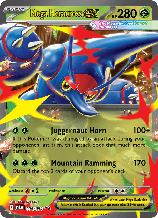 Carta Mega Heracross ex 004/094 de Phantasmal Flames