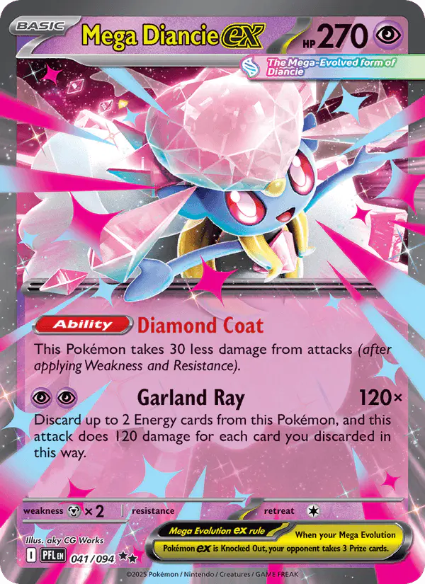Carta Mega Diancie ex 041/094 de Phantasmal Flames
