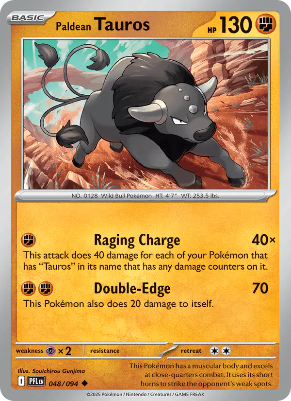 Carta Paldean Tauros 048/094 de Phantasmal Flames