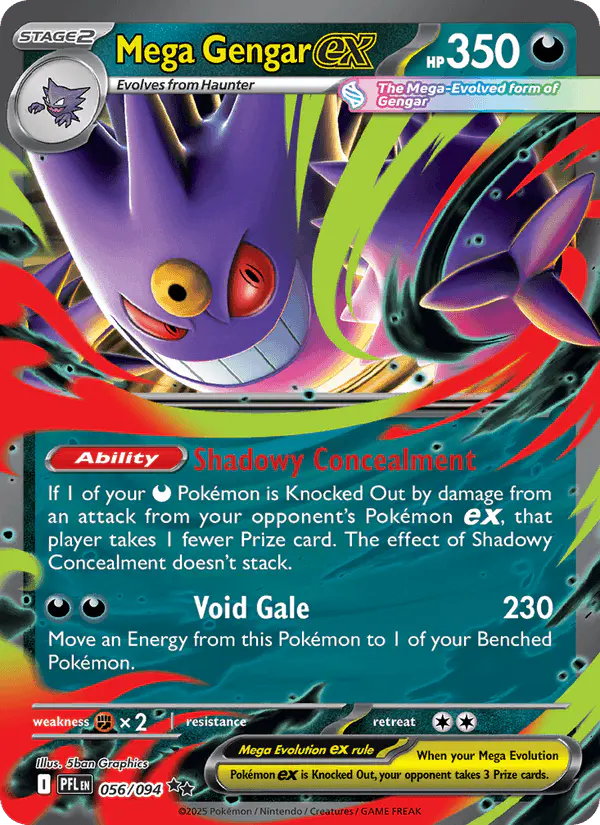 Carta Mega Gengar ex 056/094 de Phantasmal Flames