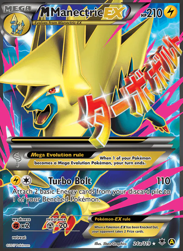 Carta M Manectric EX 24a de Phantom Forces