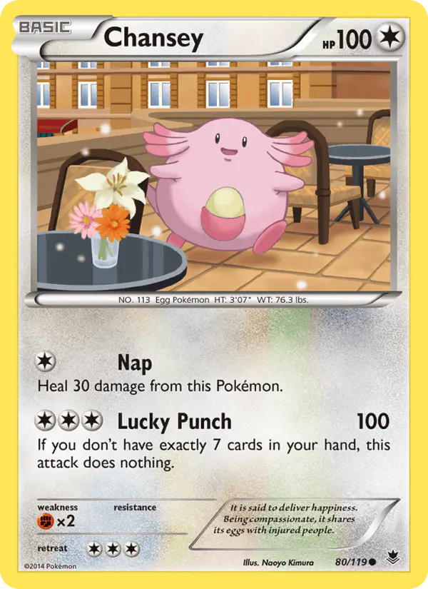 Carta Chansey 80/119 de Phantom Forces