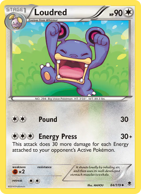 Carta Loudred 84/119 de Phantom Forces