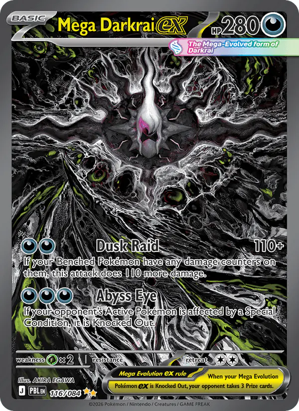Carta Mega Darkrai ex 116/084 de Pitch Black
