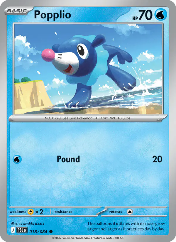Carta Popplio 018/084 de Pitch Black