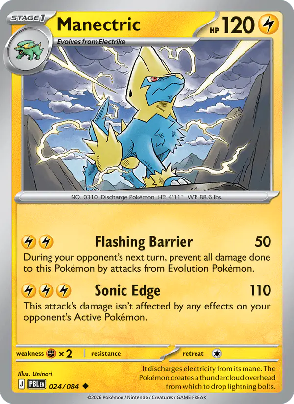 Carta Manectric 024/084 de Pitch Black