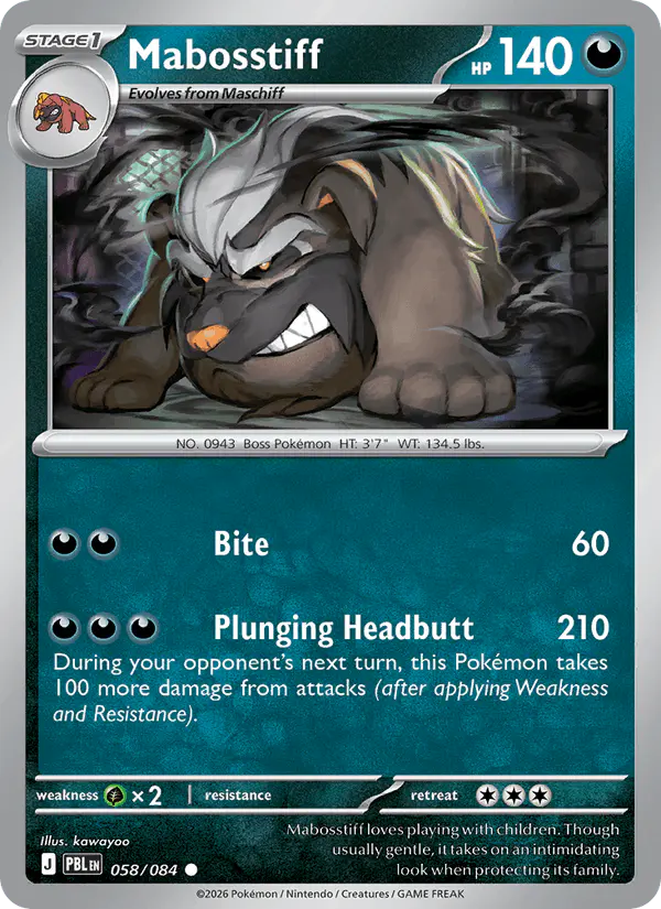 Carta Mabosstiff 058/084 de Pitch Black