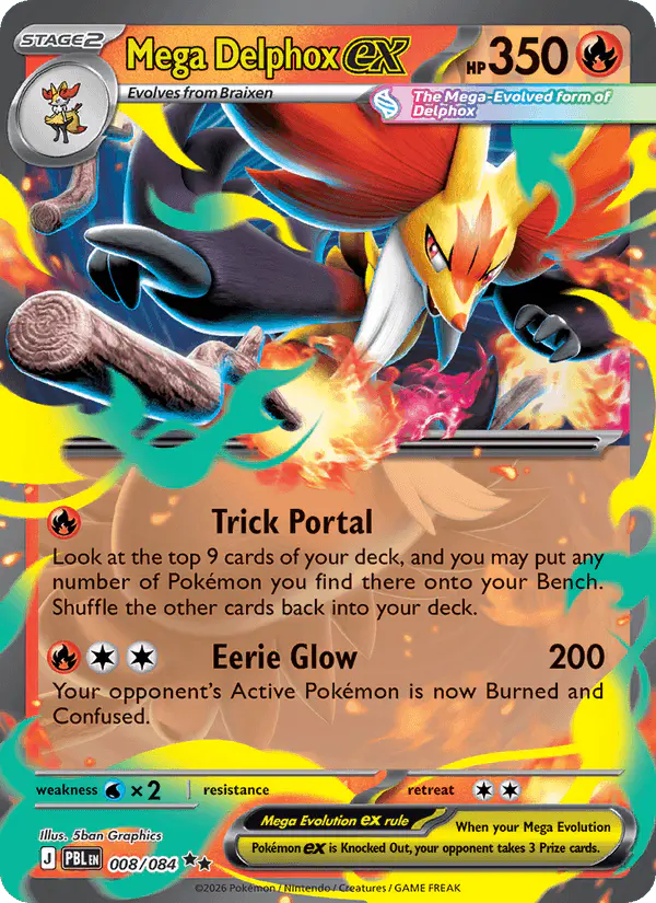 Carta Mega Delphox ex 008/084 de Pitch Black