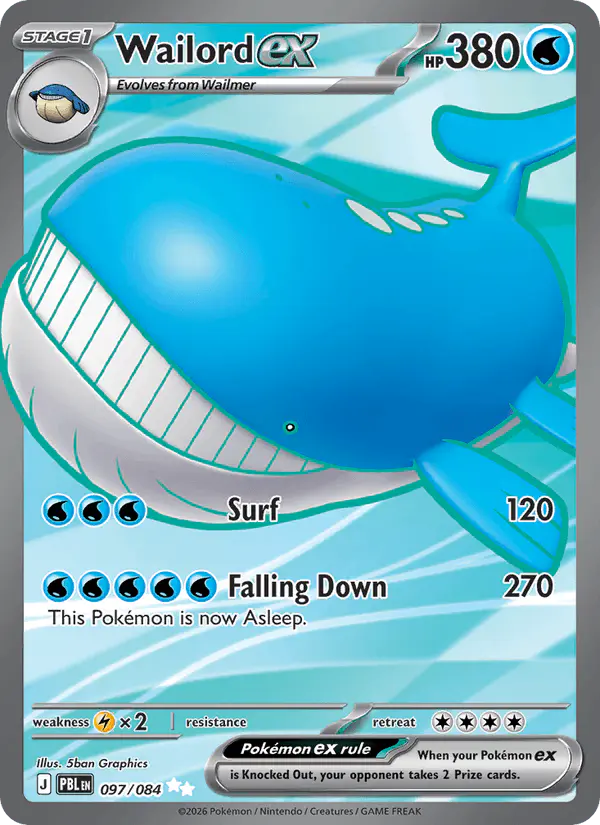 Carta Wailord ex 097/084 de Pitch Black