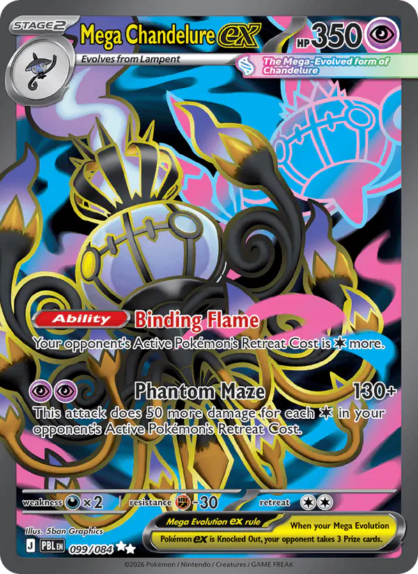 Carta Mega Chandelure ex 099/084 de Pitch Black