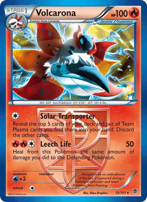 Carta Volcarona 13/101 de Plasma Blast