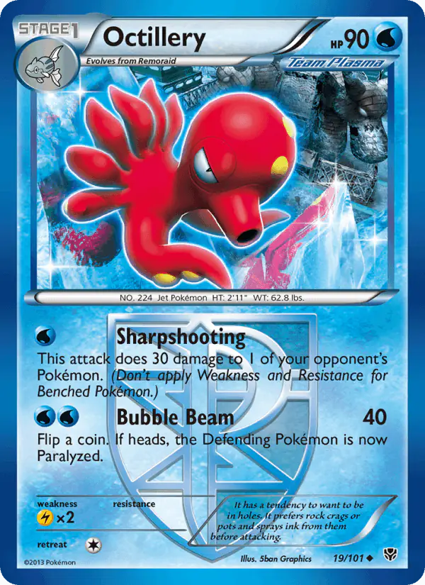 Carta Octillery 19/101 de Plasma Blast