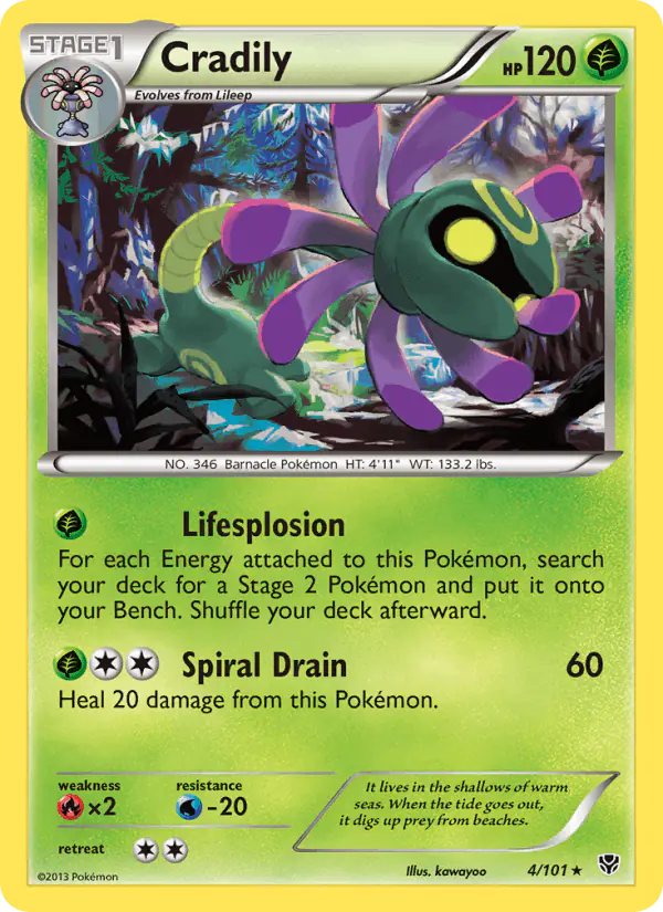 Carta Cradily 4/101 de Plasma Blast
