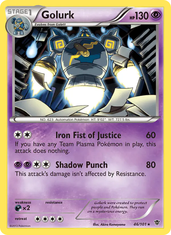 Carta Golurk 46/101 de Plasma Blast