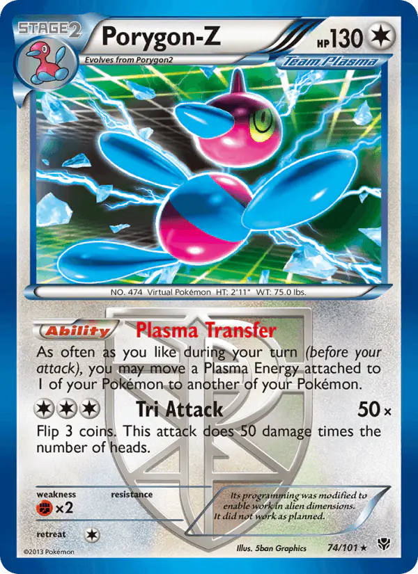 Carta Porygon-Z 74/101 de Plasma Blast