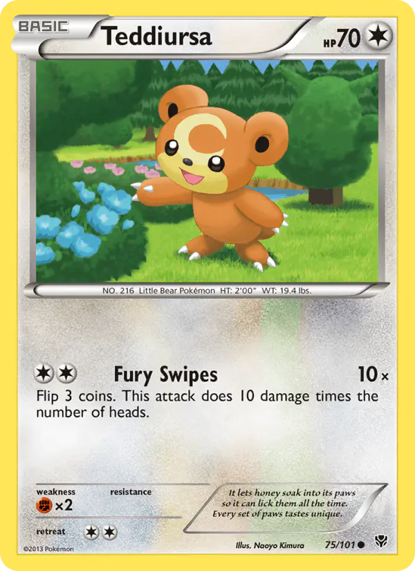 Carta Teddiursa 75/101 de Plasma Blast