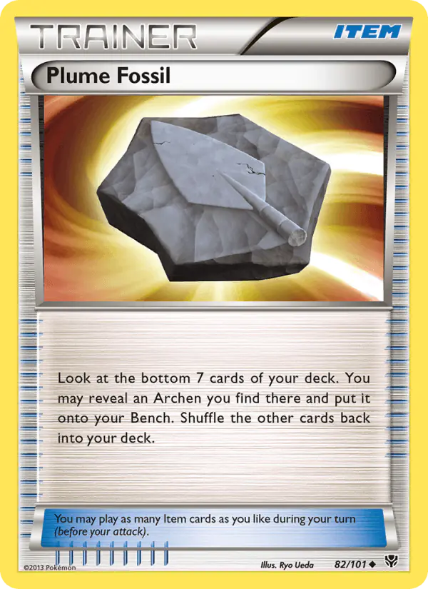Carta Plume Fossil 82/101 de Plasma Blast