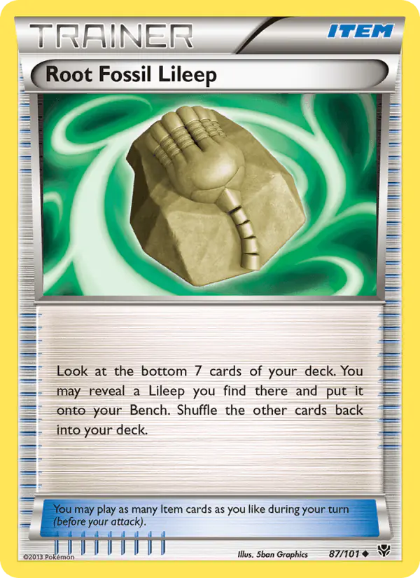 Carta Root Fossil Lileep 87/101 de Plasma Blast