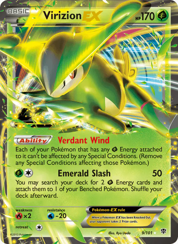 Carta Virizion-EX 9/101 de Plasma Blast