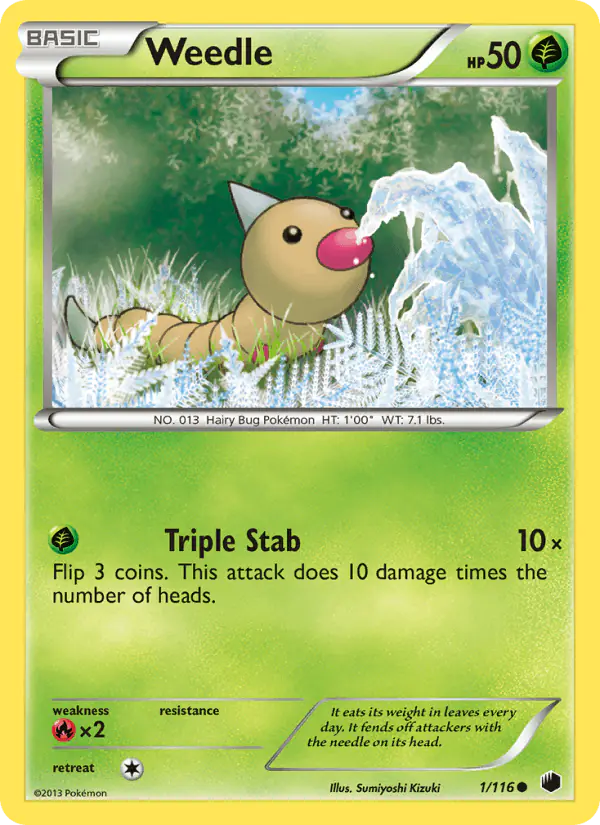 Carta Weedle 1/116 de Plasma Freeze
