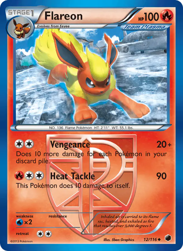 Carta Flareon 12/116 de Plasma Freeze