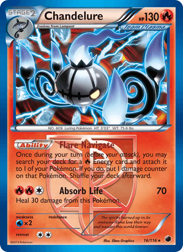 Carta Chandelure 16/116 de Plasma Freeze