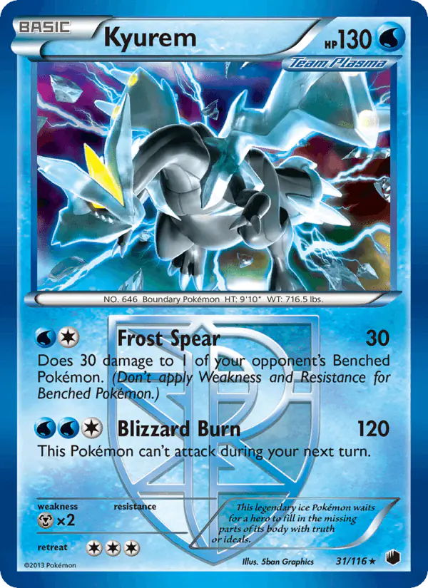 Carta Kyurem 31/116 de Plasma Freeze