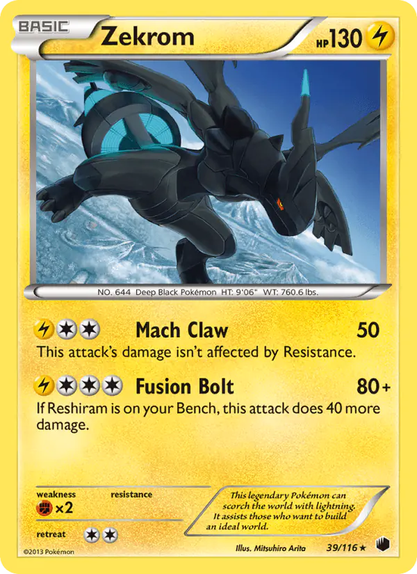 Carta Zekrom 39/116 de Plasma Freeze