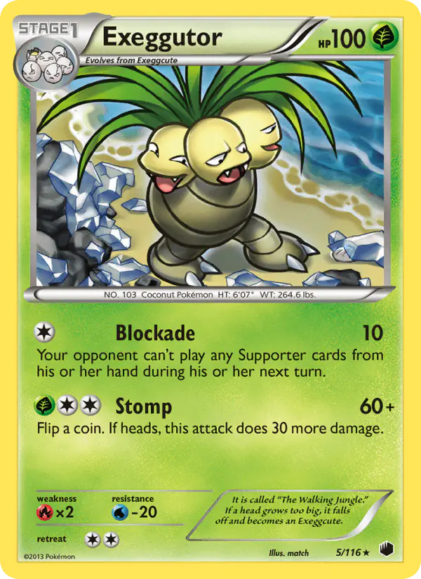 Carta Exeggutor 5/116 de Plasma Freeze