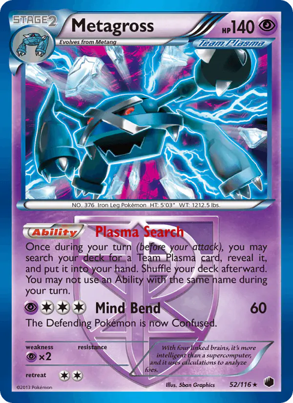 Carta Metagross 52/116 de Plasma Freeze
