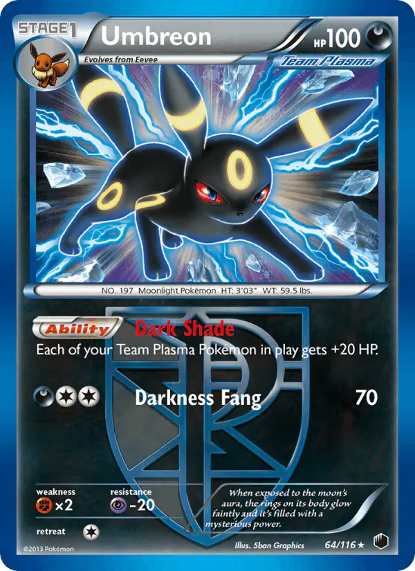 Carta Umbreon 64/116 de Plasma Freeze