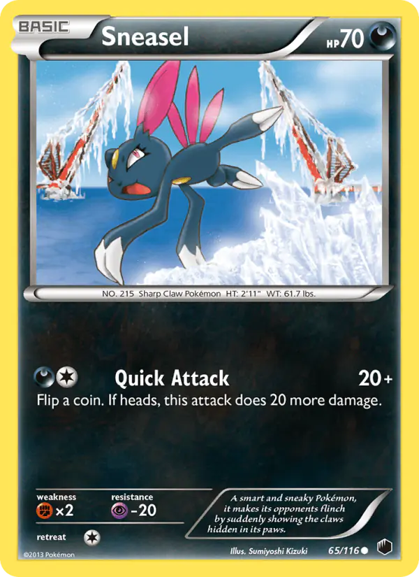 Carta Sneasel 65/116 de Plasma Freeze